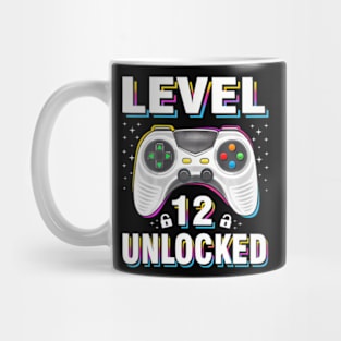 12th Birthday Boy Level 12 Unlocked Video Gamer 12 Years Mug